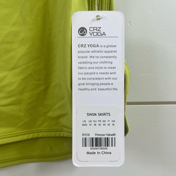CRZ YOGA Lime Green Swim Skirt - Picture 6 of 6